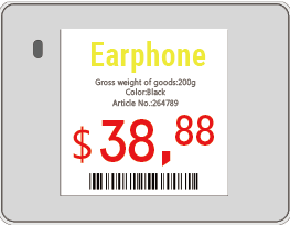 1.54 Elektronik Raf Etiketi